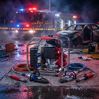 Pompe hydraulique portable haute pression JJZXXF BJQ-72/0.6-C 72MPa pour la lutte contre les incendies et les secours d'urgence, durable et facile à utiliser