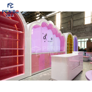 Tùy chỉnh trẻ em cửa hàng thiết kế nội thất đầy màu sắc trang trí nội thất Showcase hiển thị bằng gỗ giải pháp đồ nội thất cho trẻ em cửa hàng quần áo - Product Image 3