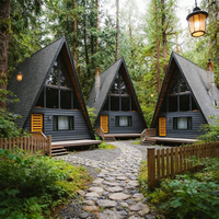Chalet préfabriqué moderne en A-frame, 20 m², 30 m², 40 m², cabane pour Airbnb, villas de villégiature et solutions de projets d'hébergement touristique