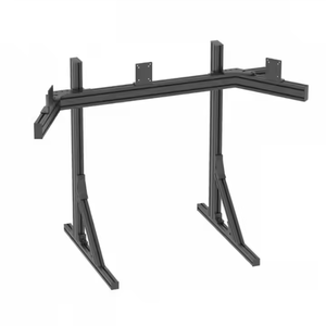 Supporto a schermo singolo con supporto a braccio triplo supporto a pavimento più schermi <span class=keywords><strong>TV</strong></span> appendiabiti per Monitor per simulatore di Sim Racing Cockpit - Product Image 1