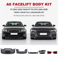 Parachoques Delantero Estilo RS6 C7.5 2018 con Faros Delanteros y Luces Traseras para Audi A6 S6 C7 C7.5 2012-2015