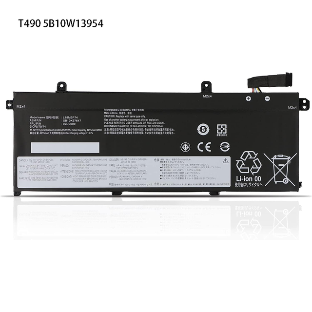 Replacement Rechargeable Batteries Internal for Lenovo LAPTOP BATTERY 3cell 50 Wh 15.36V T490 L18M3P73 5B10W13954