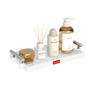 ホットセール！エコフレンドリーな定番スクエア型精密シリコン製トレイ、多機能デザインハンドル付きで毎日のバスルーム収納に。 - Product Image 5