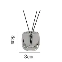 Diffuseur de parfum moderne en verre carré sans alcool, longue durée, parfum floral, 50 ml, pour la décoration de la maison