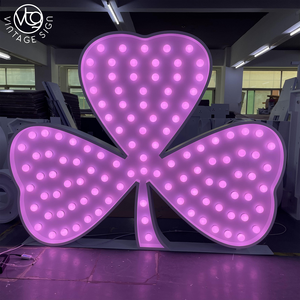 Letras Decorativas 3D Personalizadas con Forma de Trébol, Letrero con Bombillas LED RGB para Decoración de Eventos al Aire Libre y Fácil Instalación en Fachadas de Tiendas Comerciales - Product Image 2