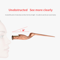 Cuillère endoscopique en acier inoxydable pour le nettoyage des oreilles avec fonction visuelle lumineuse pour l'élimination du cérumen, utilisation portable en salon