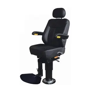 Marine Driving Chair Boat Captain Seats Round Steel Column Pneumatic Lift Fixed Helm Pilot Chair