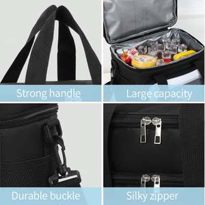 2025 Popular Large Capacity Custom Logo Eco-Friendly Polyester Foldable <b>Lunch</b> <b>Bag</b> Promotional Insulated Shoulder <b>Backpack</b> - Product Image 3