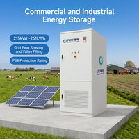 Gabinete de Baterías de Litio ESS de 261KWH, Gabinete Exterior Impermeable de 215KWH/241KWH para Almacenamiento de Energía en Microredes Comerciales