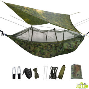 210T léger Double Camping hamac balançoires et moustiquaires voyage pluie couverture bâche randonnée suspendu auvent hamacs - Product Image 1
