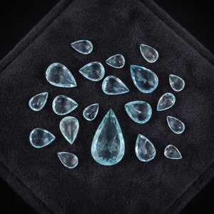 Piedra Preciosa Suelta de Aguamarina Natural en Forma de Pera, Alta Calidad, Corte Facetado, 20x25mm, Tamaño Personalizado, para Joyería DIY, Color Aqua Leche, Venta al por Mayor, Tercera Corte - Product Image 3