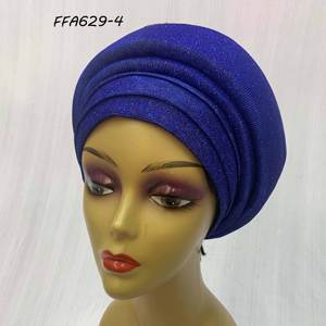 Chapeau auto-attaché Aso Oke tendance pour mariage, fête, Nigeria, Afrique, paillettes, été, plage - Product Image 4