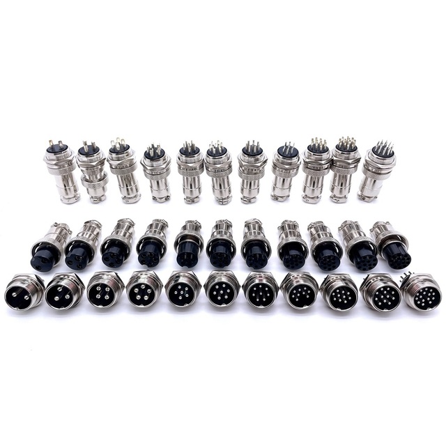 Soulin GX20 Aviation Connectors 2/3/4/5/6/7/8/9/10/12/15 Core Circular IP68 Rated 125V 5Amps Connector Plug for Soldering