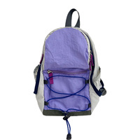 Sac à dos en polyester léger de style coréen japonais sac d'école de pique-nique mignon conception de logo de bloc de couleur à la mode pour les étudiants