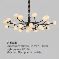 Lustre suspendu en résine LED blanc chaud, CRI élevé, motif boule de pommier fleuri et bégonias, pour hôtels, commerces et hôtellerie