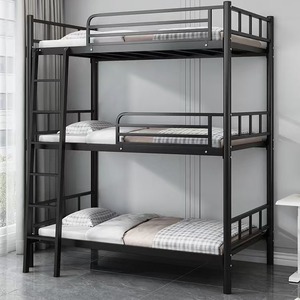 EKONGLONG moderno 3-strato di metallo triplo letto a castello facile montaggio convertibile soppalco per dormitorio scuola soggiorno appartamento deposito - Product Image 3