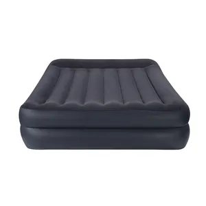 C02 Avenli Jilong INTEX 66720 Deluxe colchón de aire azul oscuro flocado para cama de aire para acampar en interiores y exteriores