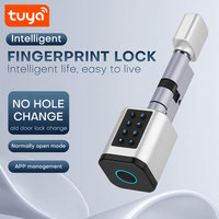 Serrure de porte électronique intelligente Tuya Smart BLE avec empreinte digitale + mot de passe, déverrouillage par empreinte digitale, mot de passe, carte IC, clé, application PST-PURA