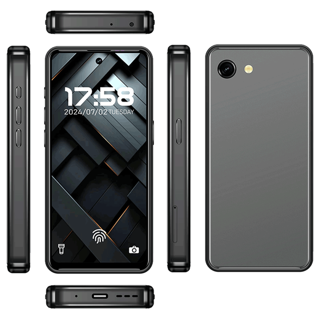 MTK G100 Mini Smartphone 4.7 Inch Android 16 Mobile Phone 12GB+256GB Octa Core NFC Fingerprint 64MP Camera IR Remote