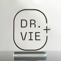 Trophée de cristal de verre vierge optique personnalisé personnalisé Trophée de forme ovale