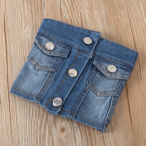 Conjuntos de Ropa Casual de Verano para Niñas de 1 a 6 Años, Camiseta de Manga Corta + Vestido + Chaleco con Cintura de Mezclilla, 2 Piezas, 100% Algodón, Conjuntos a la Moda - Product Image 5