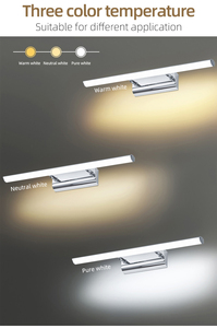 Lampe murale LED moderne pour miroir de salle de bain, longueur réglable 40-120 cm, rotative, étanche IP44, intensité variable - Product Image 5