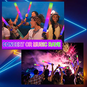 Varitas de Espuma LED Personalizadas, Palos Luminosos que Brillan en la Oscuridad con 3 Colores Intermitentes, Varitas Luminosas para Fiestas, Bodas, Conciertos - Product Image 2