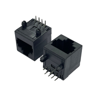 Connecteur femelle RJ45 Cat6 1x1 Port, Connecteur réseau RJ45, Jack modulaire Ethernet RJ45, Connecteur LED empilable 8 broches