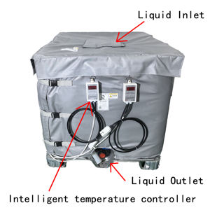 Couverture chauffante industrielle haute température pour tambour et baril IBC 1000L 1250 litres - Product Image 5