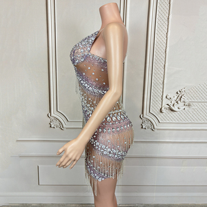 Novance Y4532-B toptan lüks giyim kokteyl elbiseleri resmi zarif parti moda doğum günü klas Rhinestone elbise - Product Image 4
