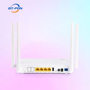 Xpon Onu 4Rj45ポートAc4Ge4ポットダブルプレイデュアルバンド5GAc1200Gponギガビットオントルーターデュアル