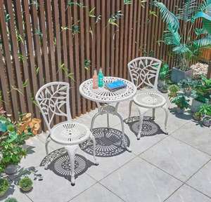 Ensemble de salle à manger <span class=keywords><strong>en</strong></span> <span class=keywords><strong>fer</strong></span> <span class=keywords><strong>forgé</strong></span> pour terrasse extérieure Ensemble de <span class=keywords><strong>table</strong></span> et chaise <span class=keywords><strong>en</strong></span> métal moulé d'aluminium Ensemble de jardin Ensemble de bistro - Product Image 4