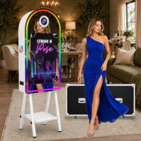 Nouvelle technologie : Coque de photomaton miroir magique compatible avec imprimante, écran tactile 32 pouces, machine photomaton miroir selfie