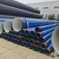 Tuyau en acier ERW à revêtement plastique interne et externe, directement de l'usine, pour l'alimentation en eau, en huile et en cas d'incendie, avec services de découpe, soudage et pliage