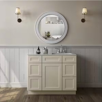 Meuble de salle de bain moderne sur pied Armoire en bois personnalisée de haute qualité avec tiroirs Meuble de salle de bain moderne