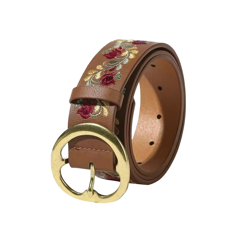 Western Metal Ornament Belt (Vintage) JULUN Vintage Country Wind Embroidered Women main image 3