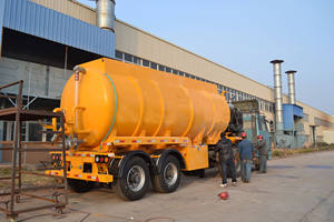 Semi-<span class=keywords><strong>remorque</strong></span> aspiratrice de feuilles et d'eaux usées à 2 essieux de haute qualité, camion d'aspiration des excréments - Product Image 2