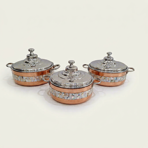 Royal ชุดหม้อตุ๋น3ชิ้นอุปกรณ์สำหรับบริการจัดเลี้ยงอาหารภาชนะบรรจุอาหารแบบหุ้มฉนวน - Product Image 1