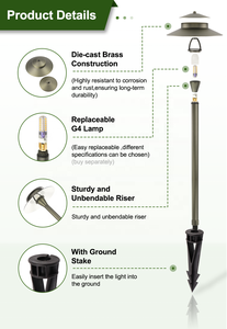Éclairage de <span class=keywords><strong>chemin</strong></span> extérieur durable et personnalisable à basse tension, filaire, étanche, en bronze antique - Product Image 6