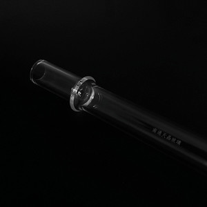 Pajita de vidrio para hookah Tianjing de 13x300mm con manguera negra para accesorios de fumar - Product Image 3