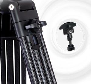 <strong>Professional</strong> Carbon Fiber Video <strong>Tripod</strong> DSLR Camera Heavy Duty <strong>Tripod</strong> With Fluid Pan Head High Load 15kg Wholesale - Product Image 3