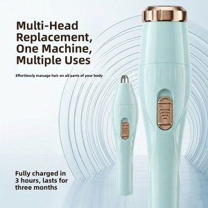 Máquina de afeitar eléctrica recargable profesional 7 en 1, rotativa, impermeable, para hombre, éxito de ventas - Product Image 4