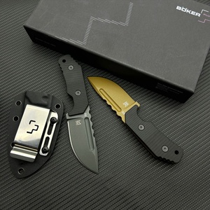 มีดพก BK Warin คุณภาพสูง ด้ามจับ G10 ใบมีดสแตนเลส แบบใบมีดคงที่ ปรับแต่งได้ตามต้องการ รับผลิตแบบ OEM สำหรับการตั้งแคมป์ - Product Image 2