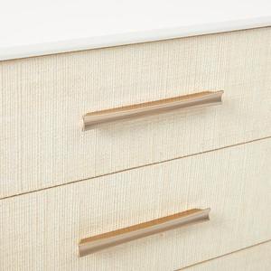 Custom Modern Minimalist <b>Oak</b> Wood <b>Bedside</b> Table with Three <b>Drawers</b> Durable Storage Adjustable Extendable Features Home Furniture - Product Image 6