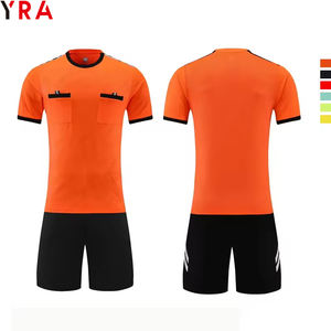 Wasit poliester 100% cepat kering baru olahraga sepak bola wasit Jersey celana pendek Set untuk pria Tim memakai kaus sepak bola grosir - Product Image 1