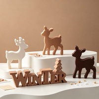 Moules en silicone « Early Riser WINTER » avec lettres et rennes pour la fabrication de bougies d'aromathérapie en résine, décorations de fêtes et artisanat DIY