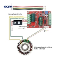 Contrôleur de moteur BLDC triphasé CC 6-60V 400W, carte de commande de moteur PWM 12V 24V 48V avec fonction marche avant/arrière