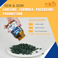 Comprimés de spiruline pour les employés de bureau et les adultes actifs, complément alimentaire super-aliment OEM en marque privée, 300 comprimés