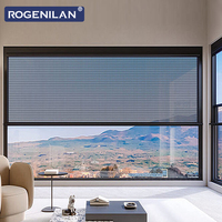 Ventanas Elevables Eléctricas de Aluminio con Doble Vidrio Templado, Ventana Corredera Vertical de Piso a Techo, Marca Rogenilan