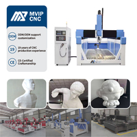 Máquina Router CNC Automática con Motor PLC, Husillo de 4 Ejes y 6KW, Transmisión de Engranaje Único, para Moldes de Tapones de Embarcaciones Pequeñas, con Cambiador de Herramientas y Rodamientos